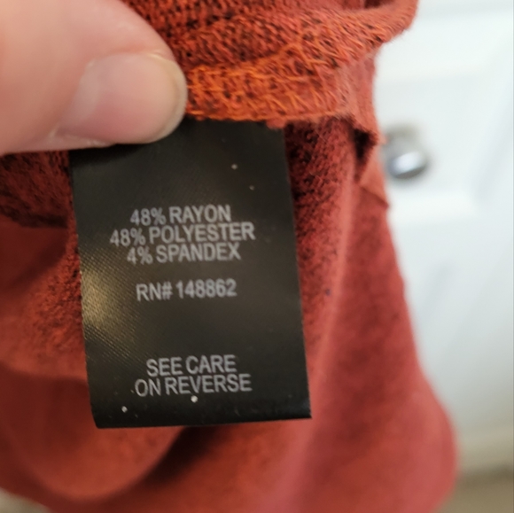 Torrid brick red long cardigan, Size 2 - Picture 9 of 10